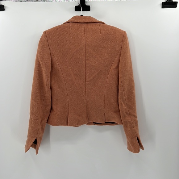 Kay Unger Wool/Silk Blazer - Orange Rust - 4 - Picture 11 of 13